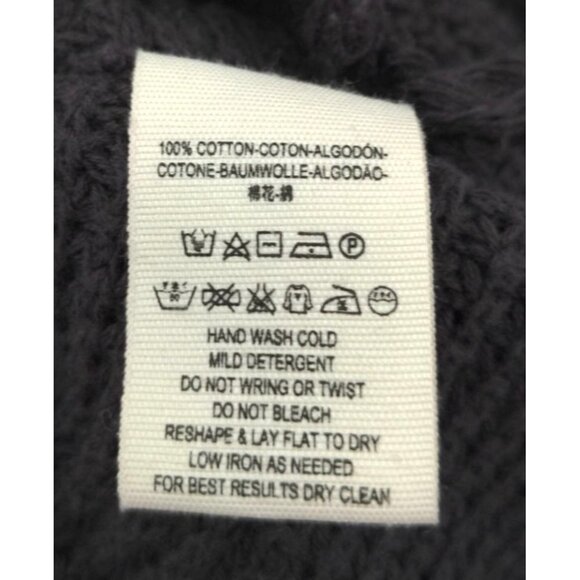 Free People Waffle Knit Cold Shoulder Sweater Gray Asymmetrical Pullover XS - Picture 8 of 10